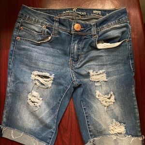 Knee,Denim Shorts